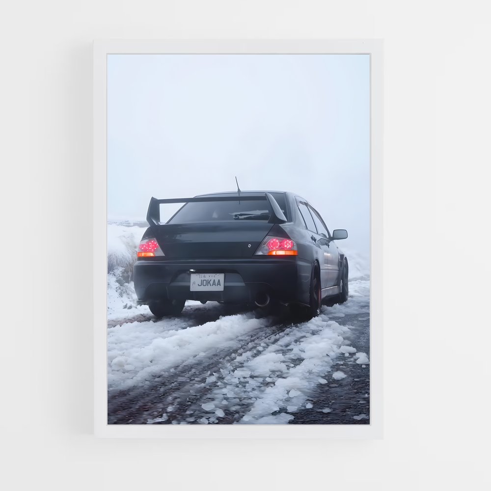 Poster Glisse Hivernale – affiche Mitsubishi (vue 3)